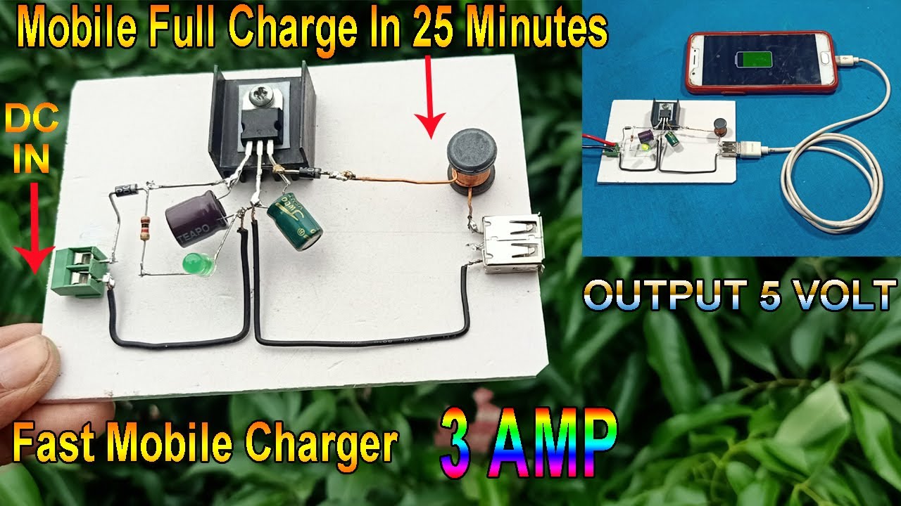 Fast Mobile Charger // How to Make Mobile charger Input Avobe 7V // Mobile charger Kaise Banaye