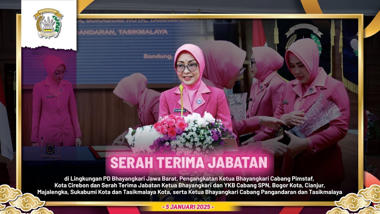 Serah Terima Jabatan di Lingkungan Pengurus Daerah Bhayangkari Jawa Barat