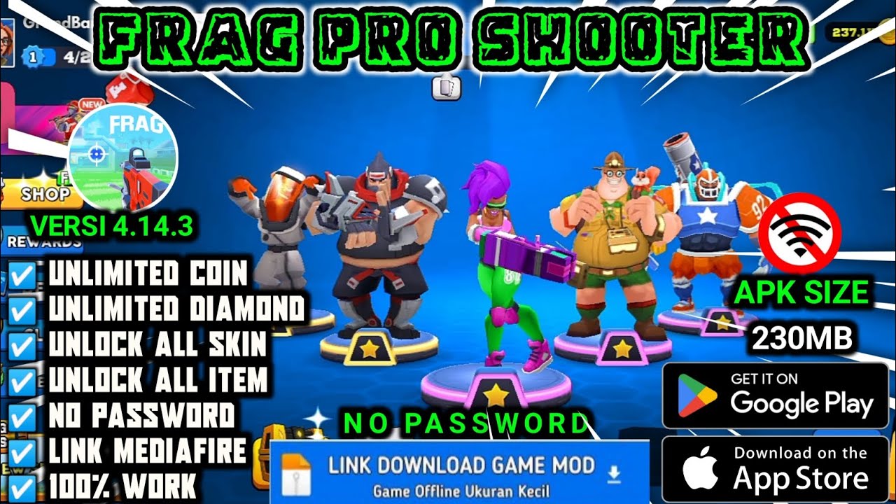 Download Frag Pro Shooter Mod Apk V2.4.9.2 Terbaru 2025 - Unlimited Coin & Free Shoping