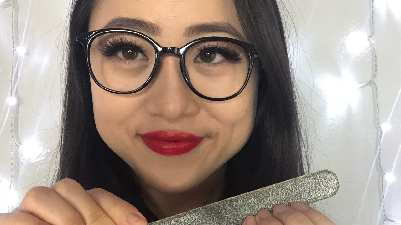 ASMR | Asian Accent, Close-Up Nail Technician Roleplay, Inaudible Whisper