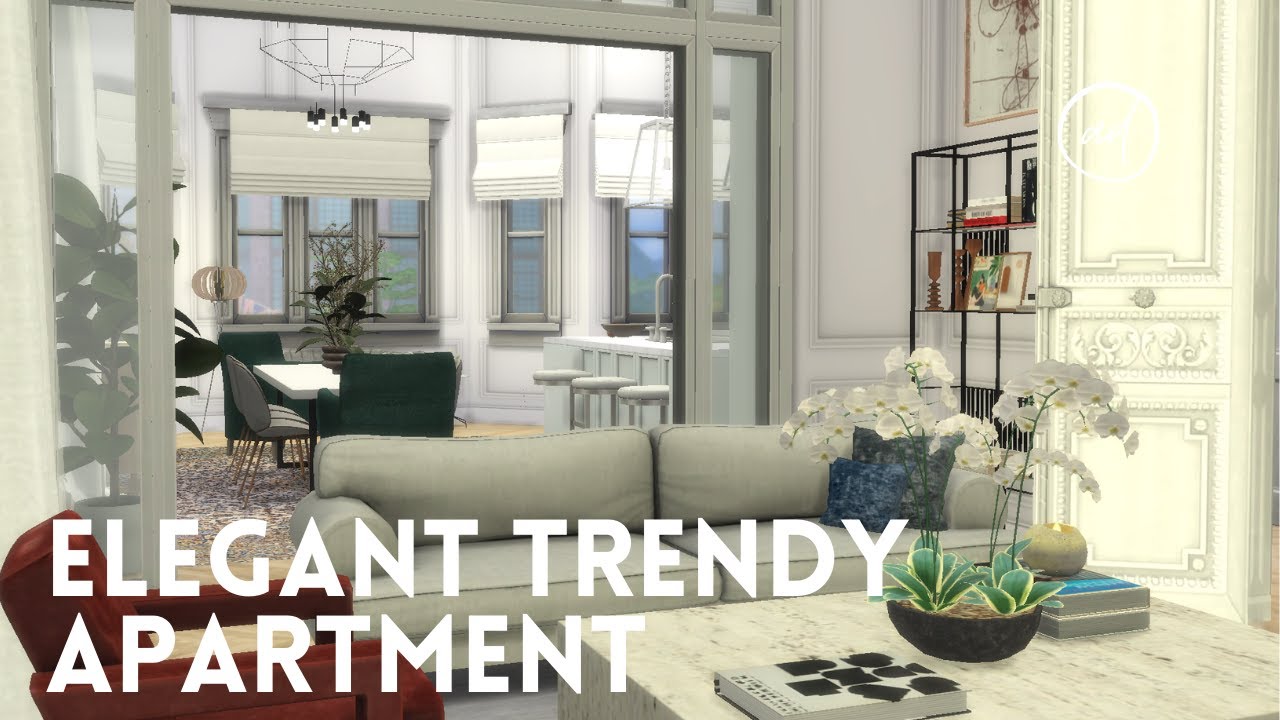 ELEGANT TRENDY APARTMENT || Sims 4 || CC SPEED BUILD