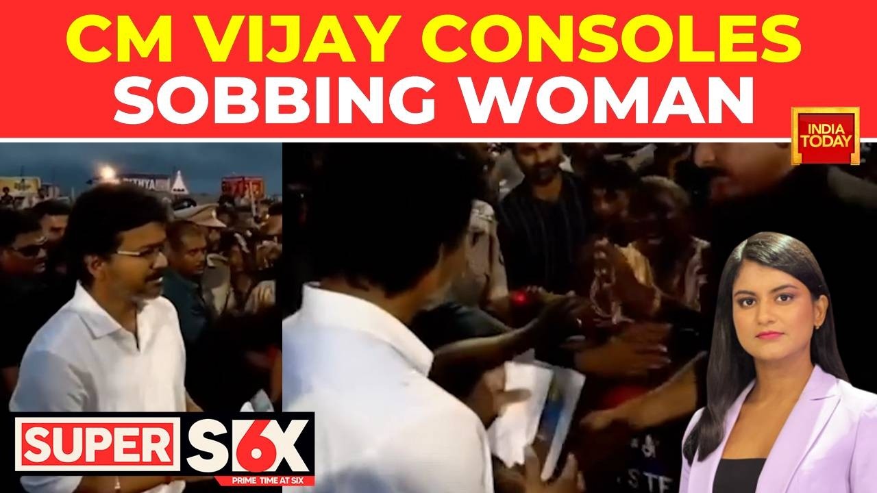 Viral Video: CM Vijay's Heartworming Gensture; Consoles Sobbing Elderly Woman, Accepts Petition