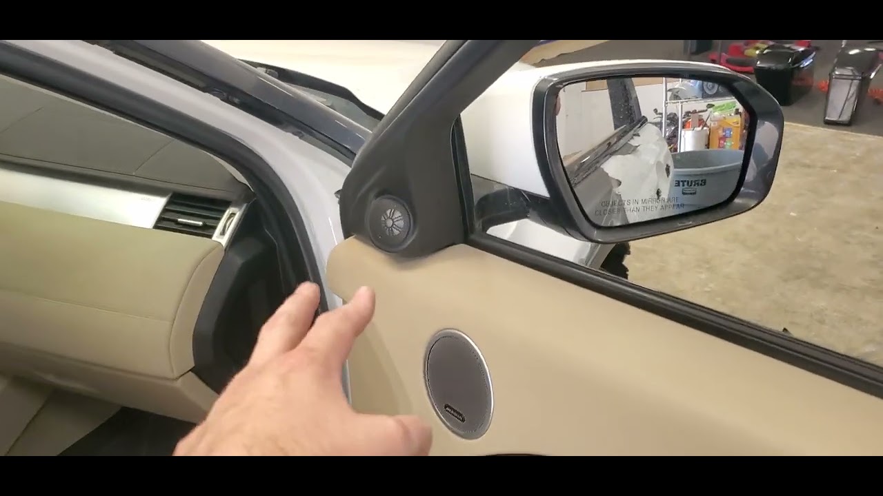Range Rover Evoque outside bottom window trim removal.