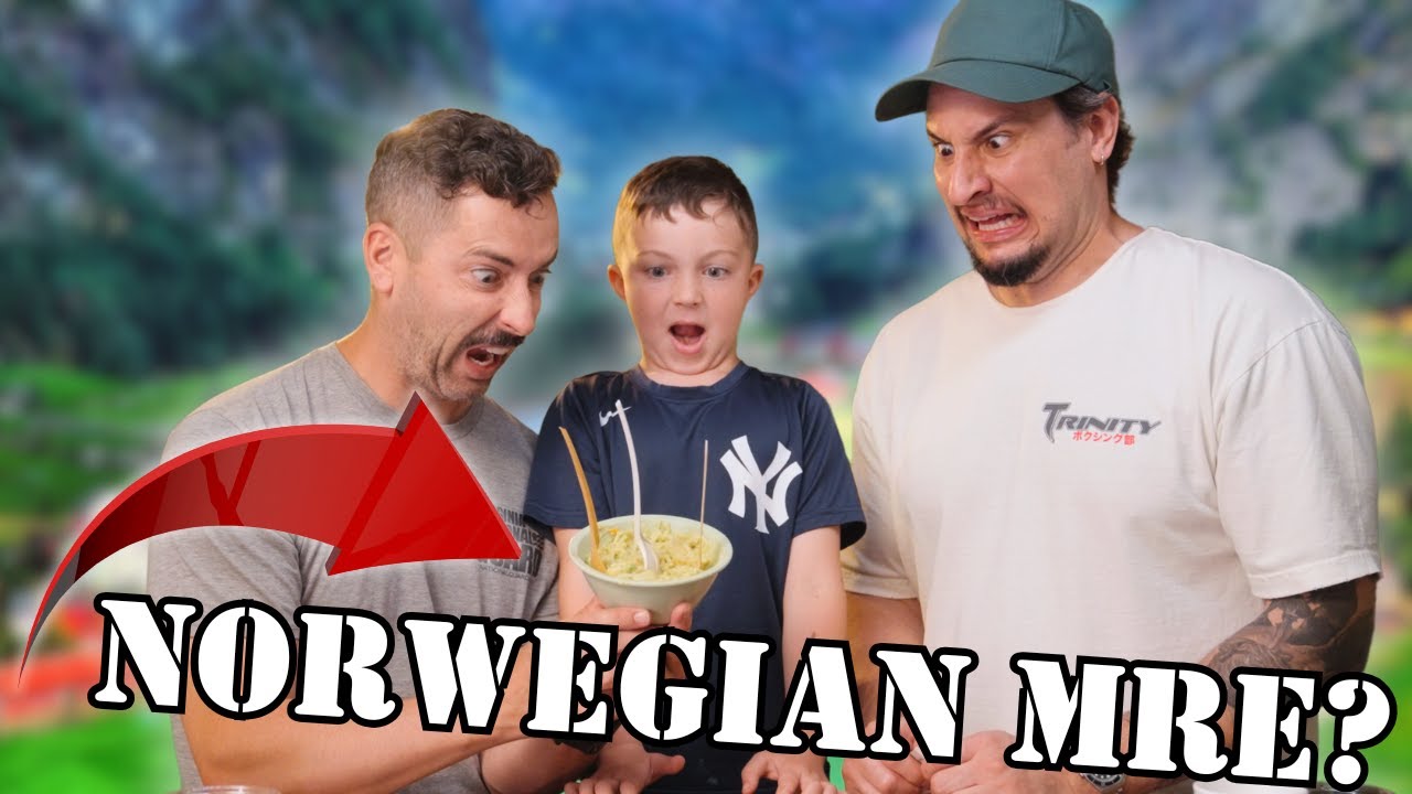 Americans Try NORWAY'S CRAZY Military Rations Arctic Salmon Pasta