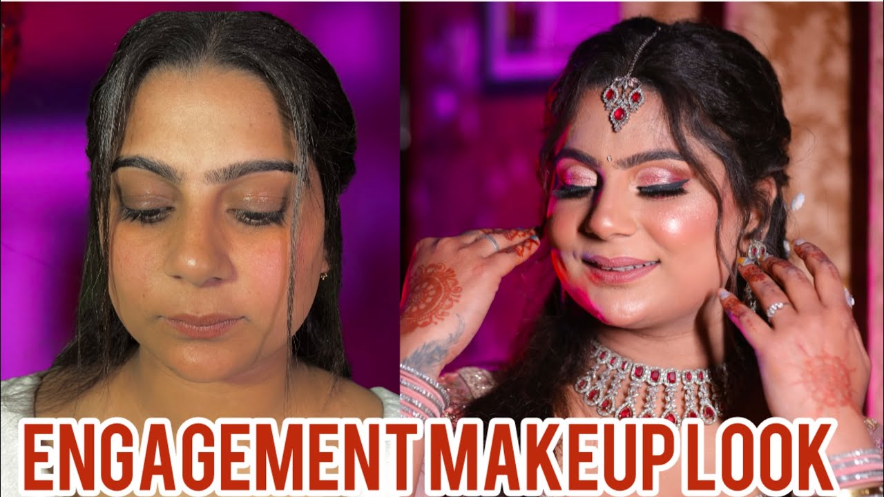 HD GLAM GLITTERY ENGAGEMENT MAKEUP!Step by step Full tutorial Free Makeup Course @Megha Mannat