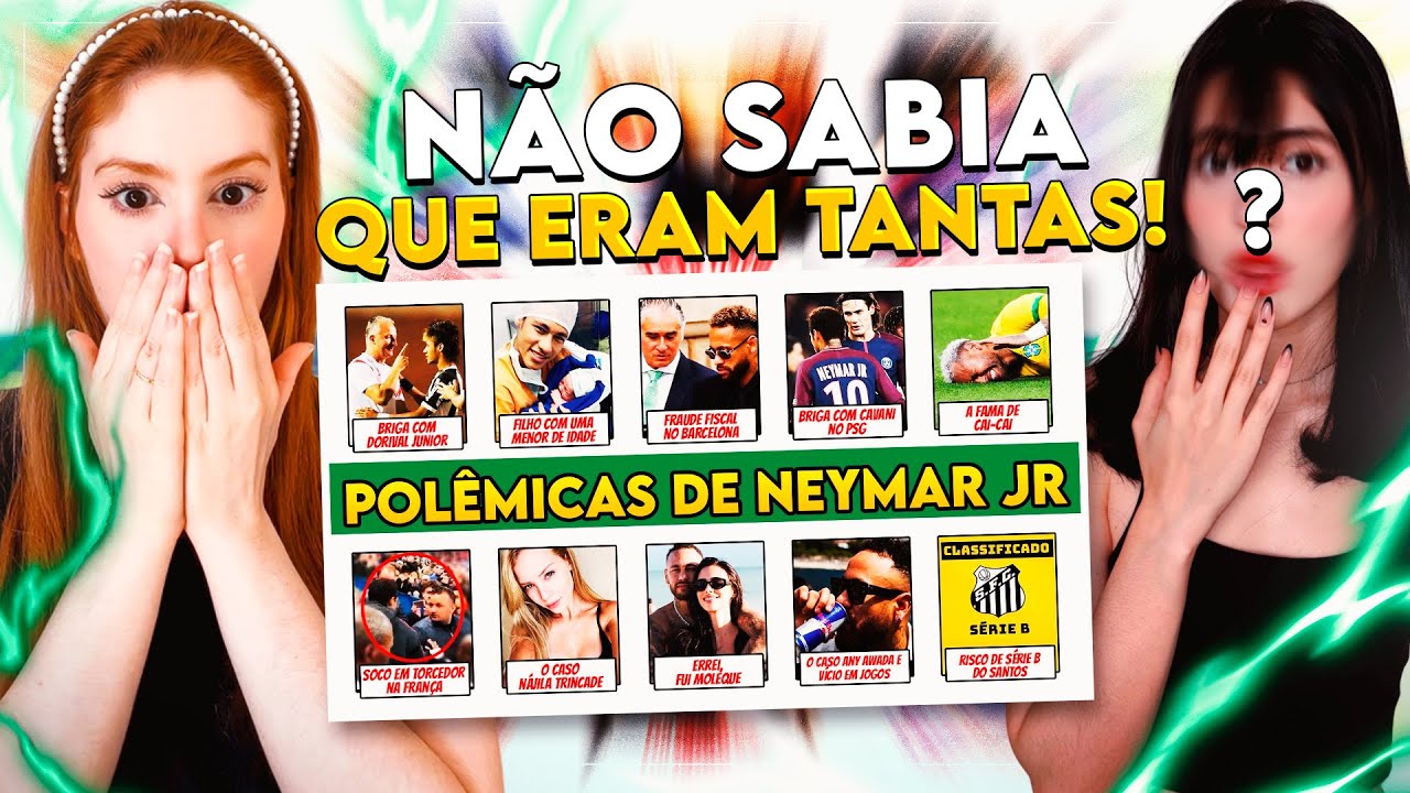 REACT | TODAS as POL&Ecirc;MICAS de NEYMAR J&Uacute;NIOR explicadas em 20 MINUTOS | CR Reacts