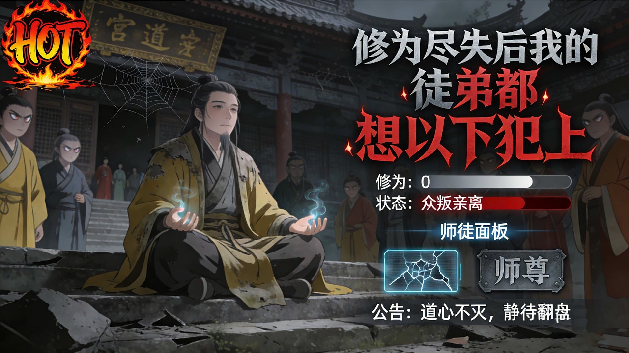 ✨【强推】《修为尽失后我的徒弟都想以下犯上》1--75集苏尘穿越修仙界千年，终成玄天仙尊，却遭玄阴女帝暗算，修为尽失。幸遇大弟子楚玉嫣后#穿越 #末世 #异能 ##动态漫画# 漫野推文