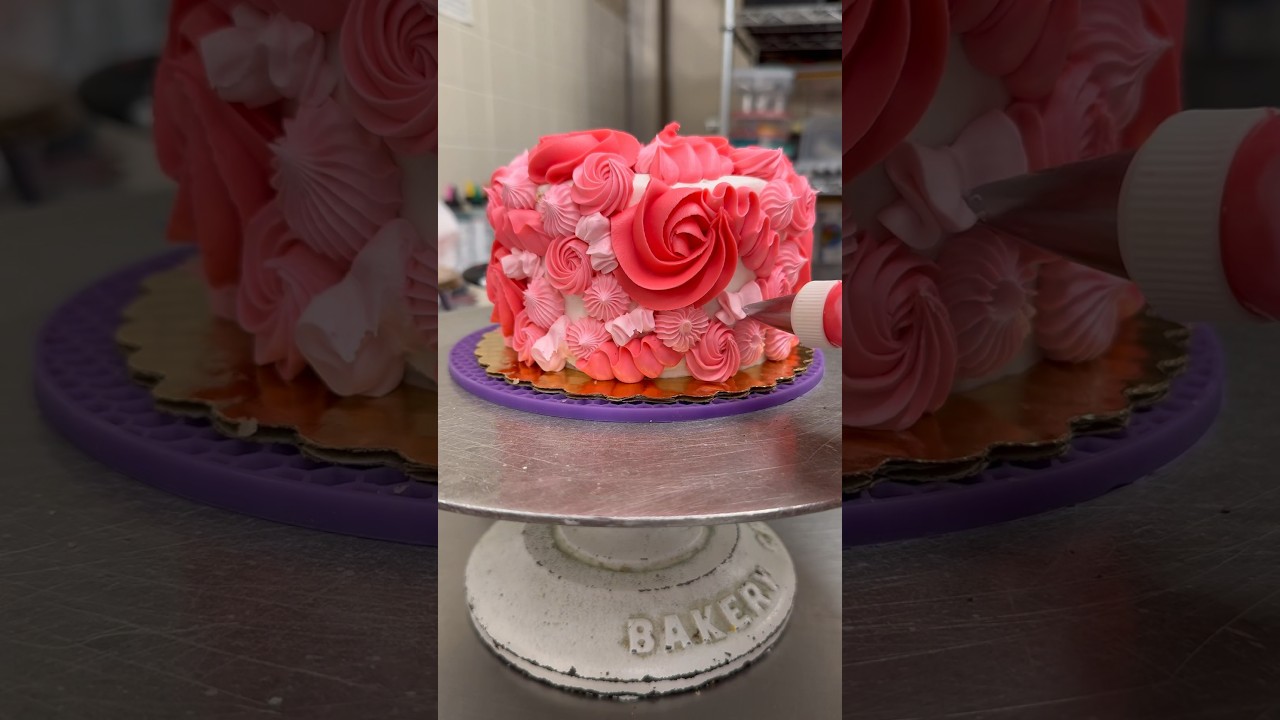 Crazy Cake but make it PINK 💖🎀 #cake #cakedecorating #shorts