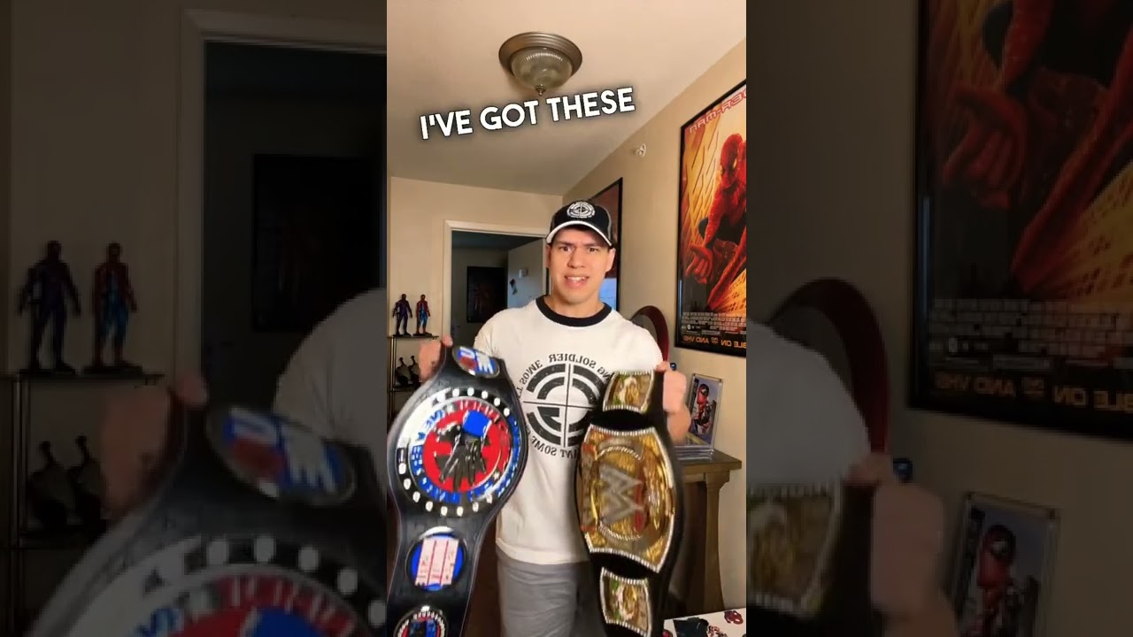 60 second belt collection challenge #WWE #WWEShop