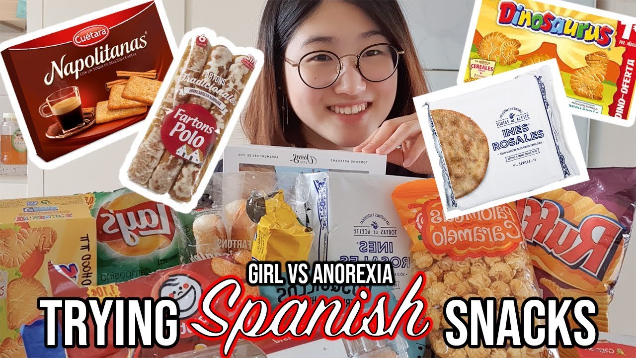 TRYING SPANISH SNACKS | UNBOXING | GIRL VS ANOREXIA