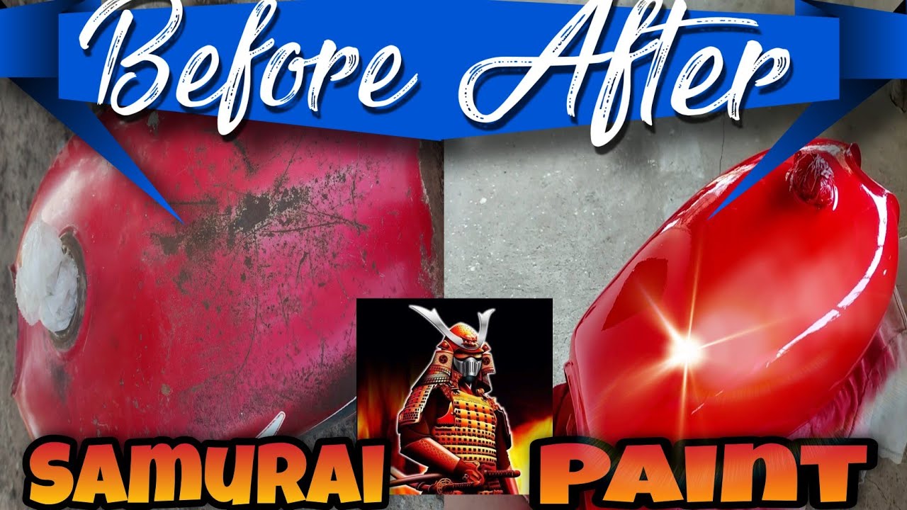 Old to brand new gas tank TMX155 repaint using samurai step by step procedure