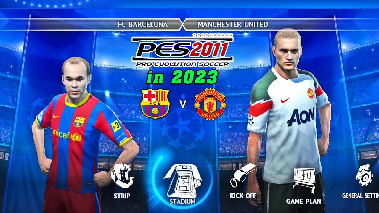 PES 2011 в 2023 году — Лига чемпионов 🔥 Барселона против Манчестер Юнайтед | Геймплей в 4K 😱🔥 Fuj...
