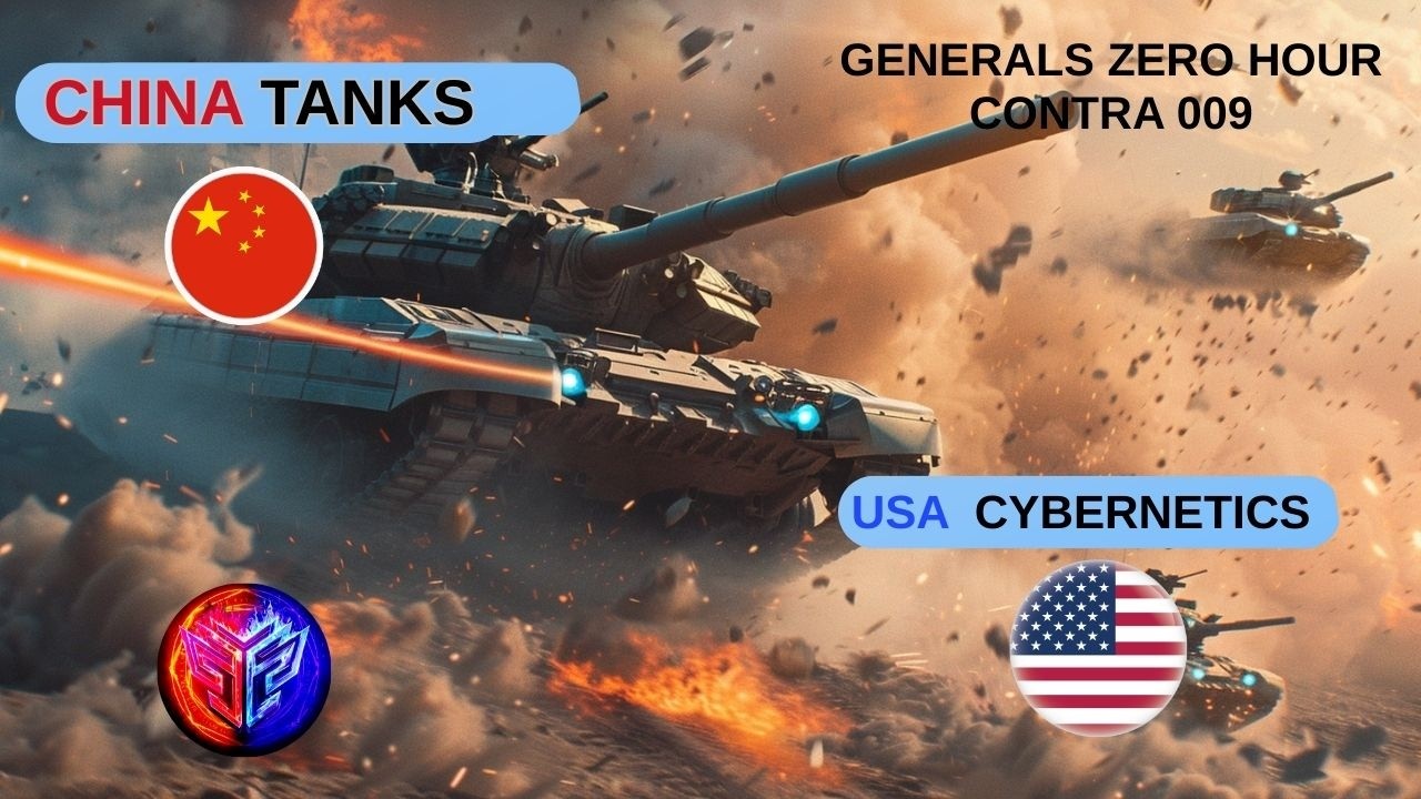 Heavy Steel vs War Machines – China Tanks Face USA CYBERNETICS | Generals Zero Hour Contra 009