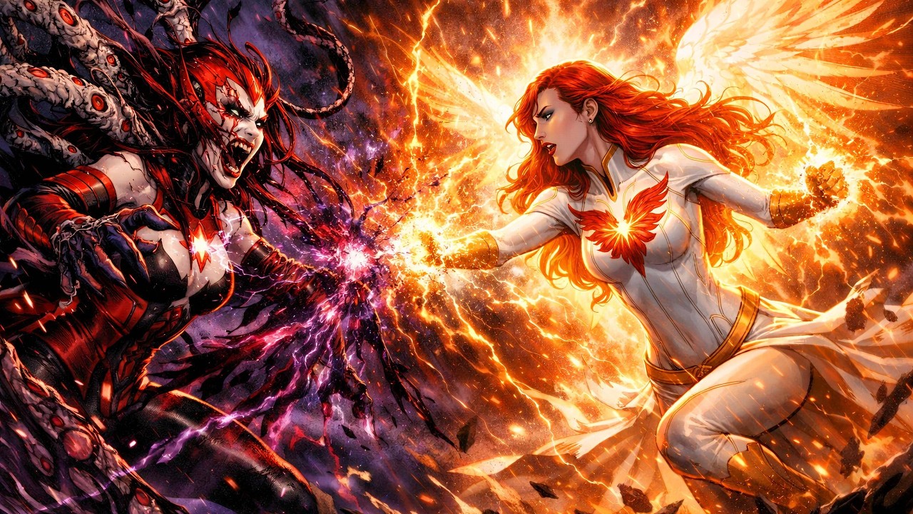 White Phoenix of the Crown vs Darkhold Omega Scarlet Witch: Who Would Win? | What’s On Hollywood