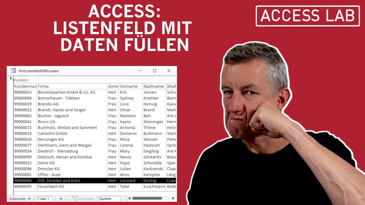 Access: Listenfeld mit Daten füllen
