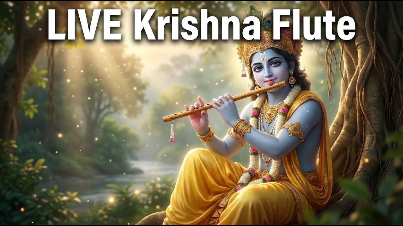 🔴 LIVE: 24x7 कृष्ण बांसुरी | ध्यान, नींद व आत्मिक शांति | Krishna Flute