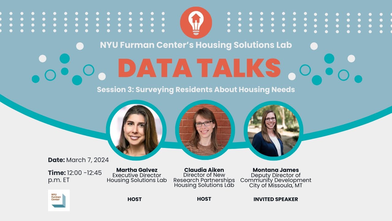 Data Talks 3: Surveying Residents About Housing Needs