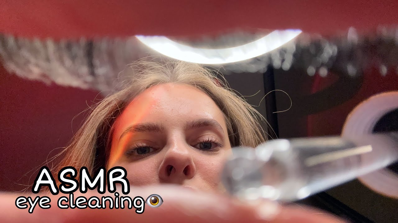 ASMR Eye Cleaning👁️💧with the Best Visual Triggers & Mouth Sounds