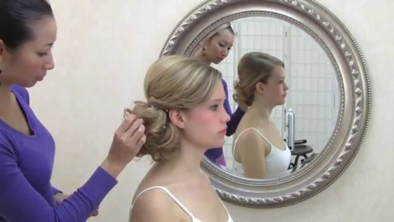 Wedding hairstyling video - side do tossled