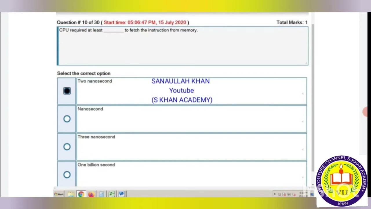 CS101 GRAND QUIZ (2020)||S KHAN ACADEMY||