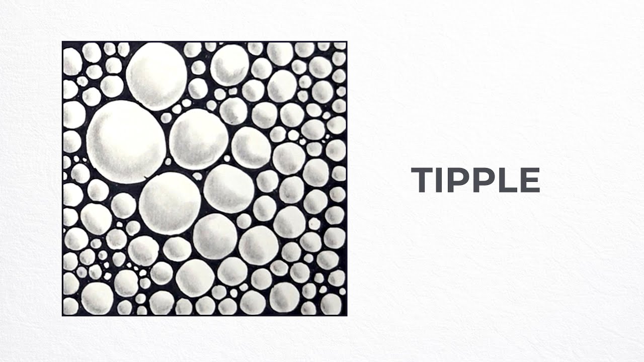 TIPPLE Zentangle Pattern – Variation 1 | Relaxing Dot Pattern Drawing
