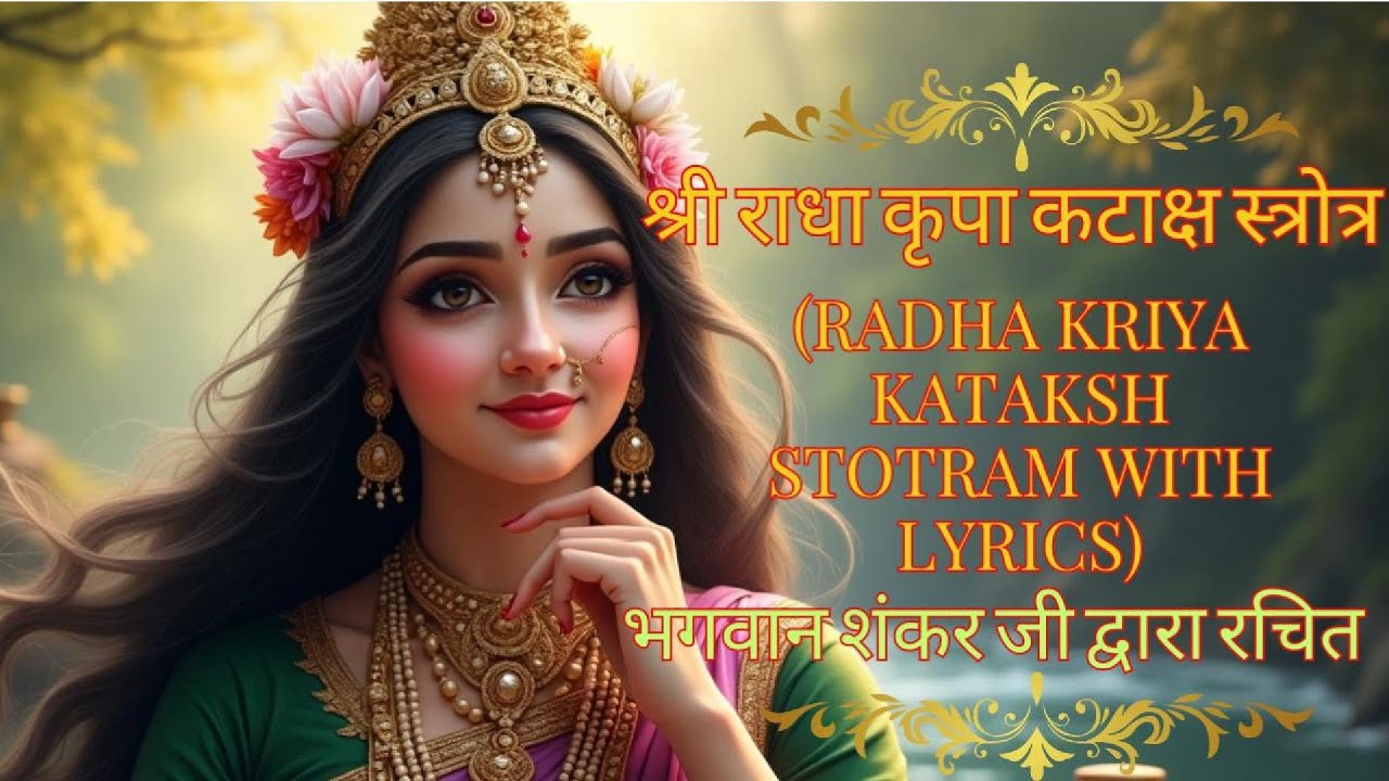 श्री राधा कृपा कटाक्ष स्तोत्र - Beautiful Radha Kripa Kataksh With Hindi Lyrics!