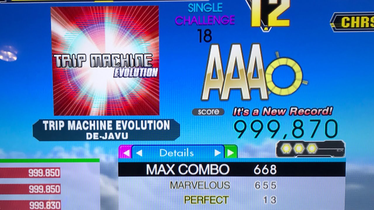 Trip Machine Evolution CSP (18) 13p PFC 999,870 World Record [DDR Ace]