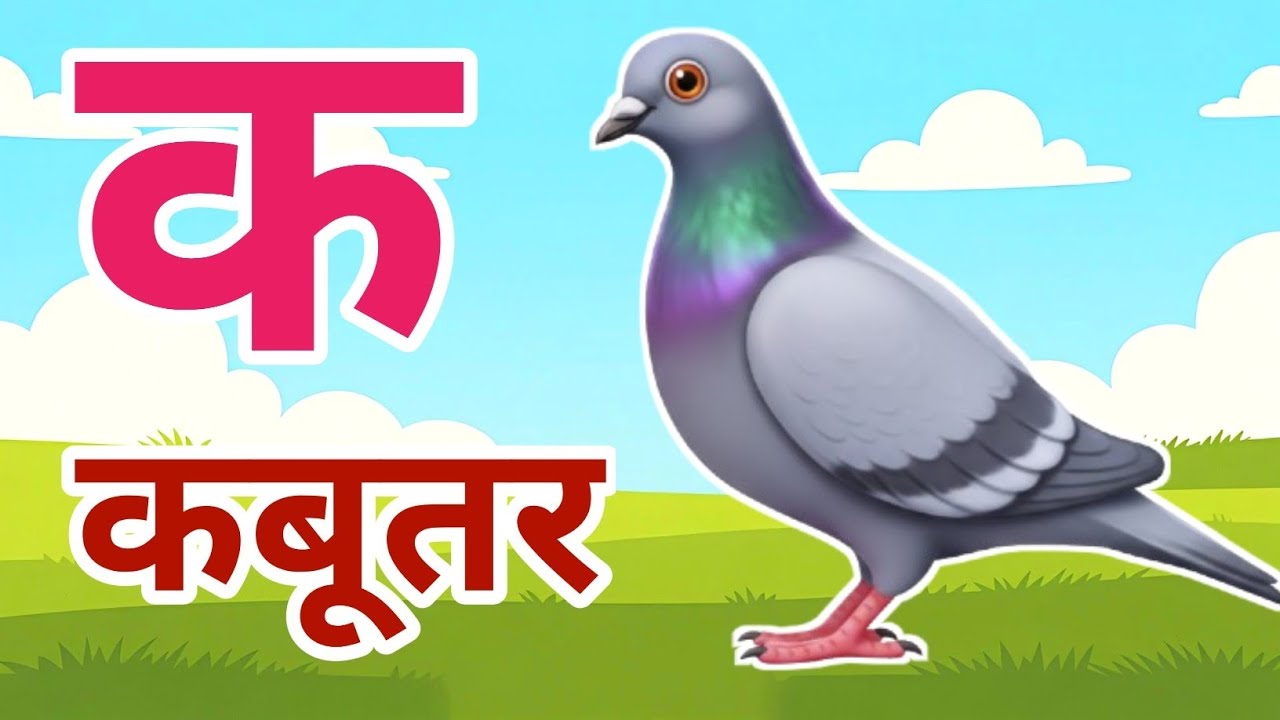 क से कबूतर, अ से अनार a se anaar k se kabutar I Hindi varnmala I ABCD क से कबूतर अ से अनार, for kids