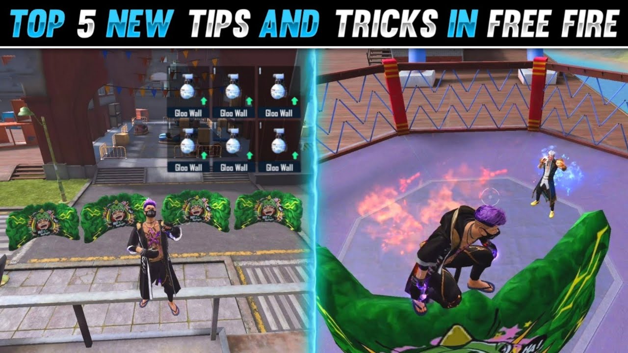 TOP 5 NEW SECRET TRICKS IN FREE FIRE | UNLIMITED GLOO WALL TRICK | FREE FIRE TIPS AND TRICKS