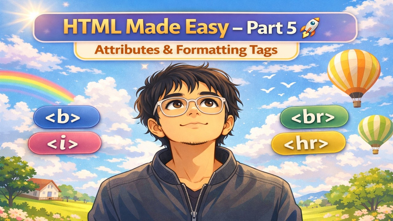 HTML Basics Explained | Attributes, Formatting Tags & Line Breaks – Part 5