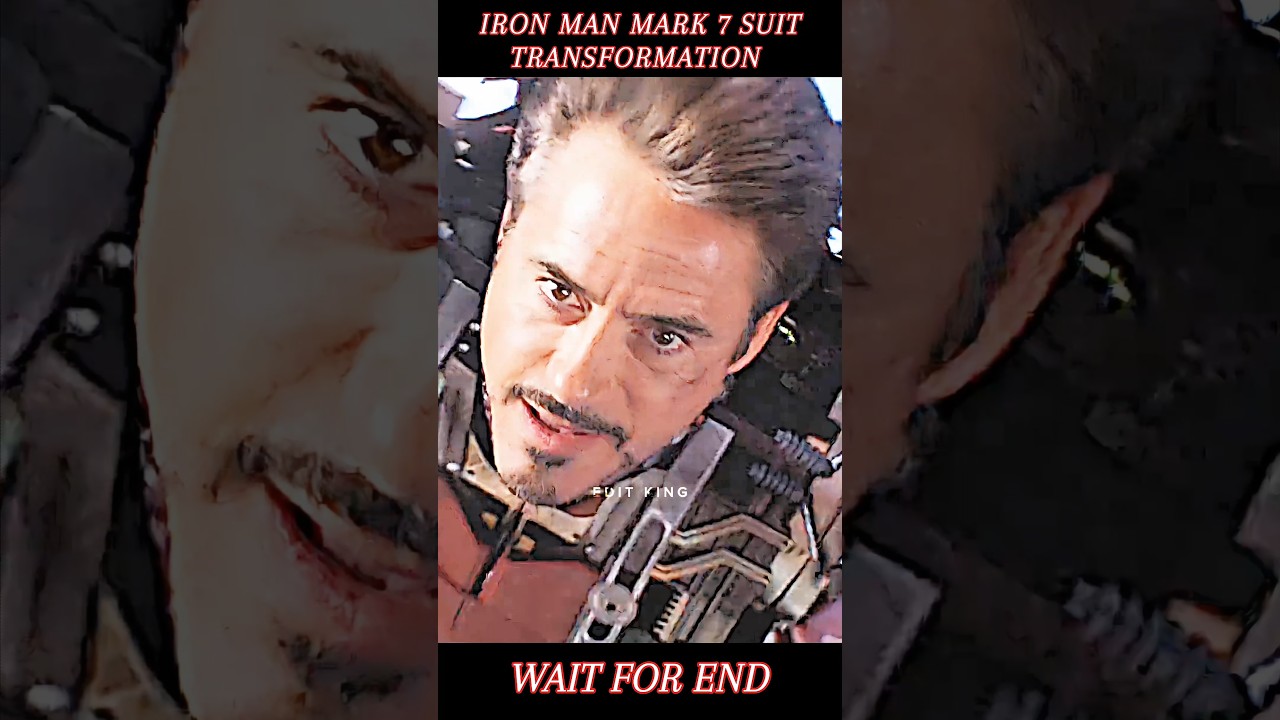 Iron Man Mark 7 Suit Transformation | Status | 4k Hd | Edit🔥#shorts #marvel #ironman