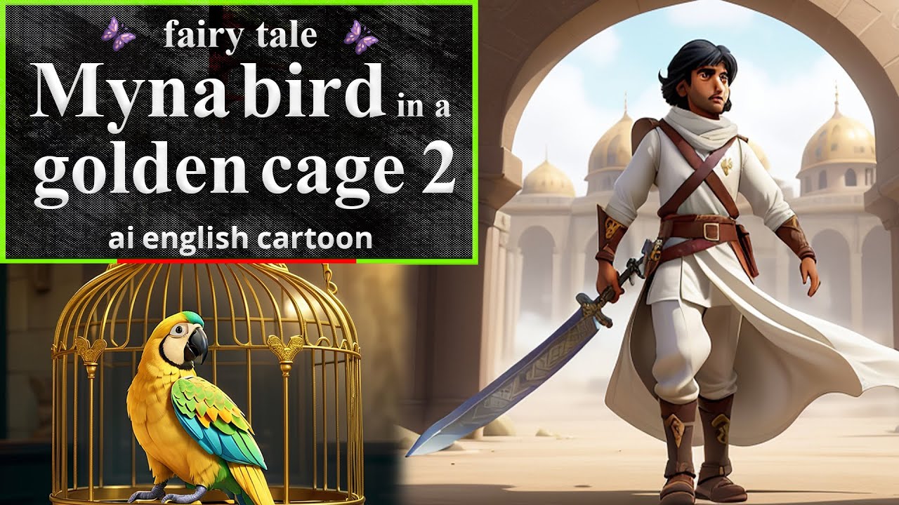 Myna bird in a golden cage 2 english cartoon english cartoon for kids fairy teals