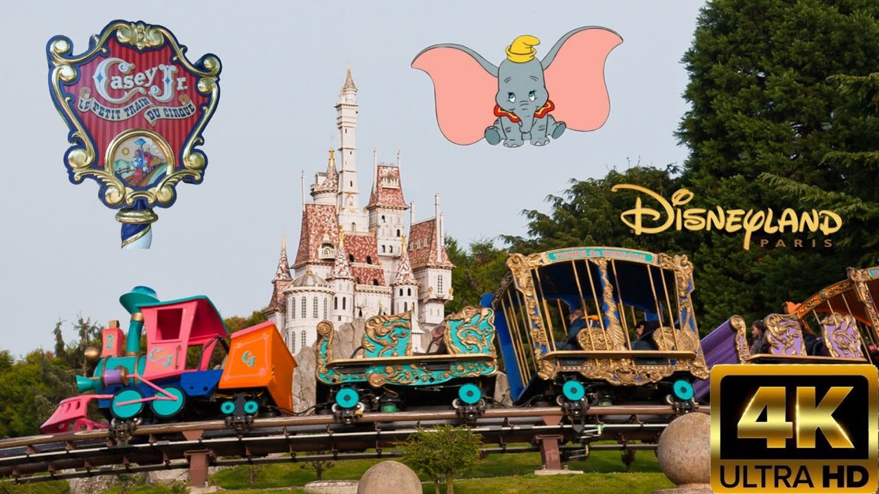 Casey Jr - Le Petit train du cirque 🎪 - Disneyland Paris - on board video 4k - #disney #4k #wow