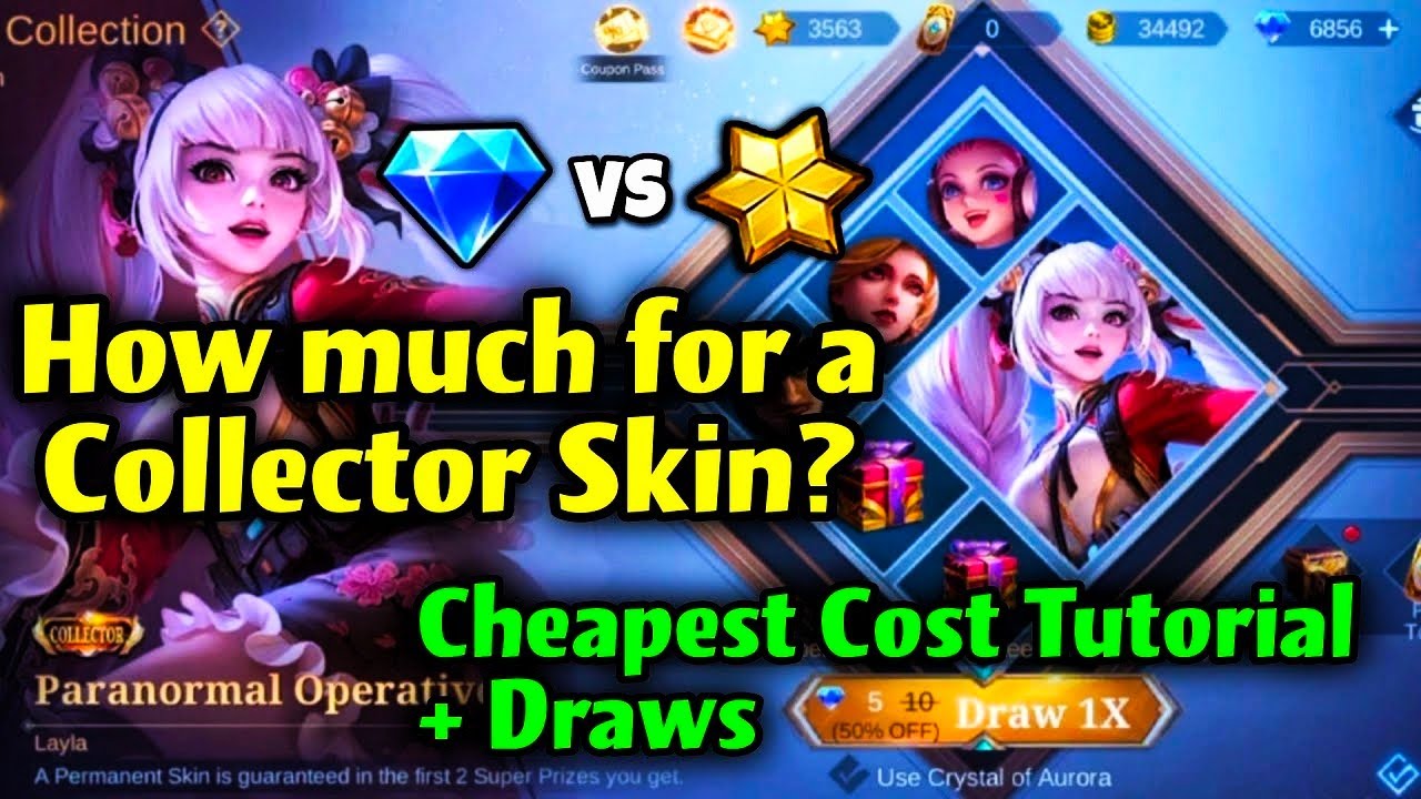 COLLECTOR SKIN CHEAPEST COST TUTORIAL!💎LAYLA COLLECTOR SKIN DRAW❤️