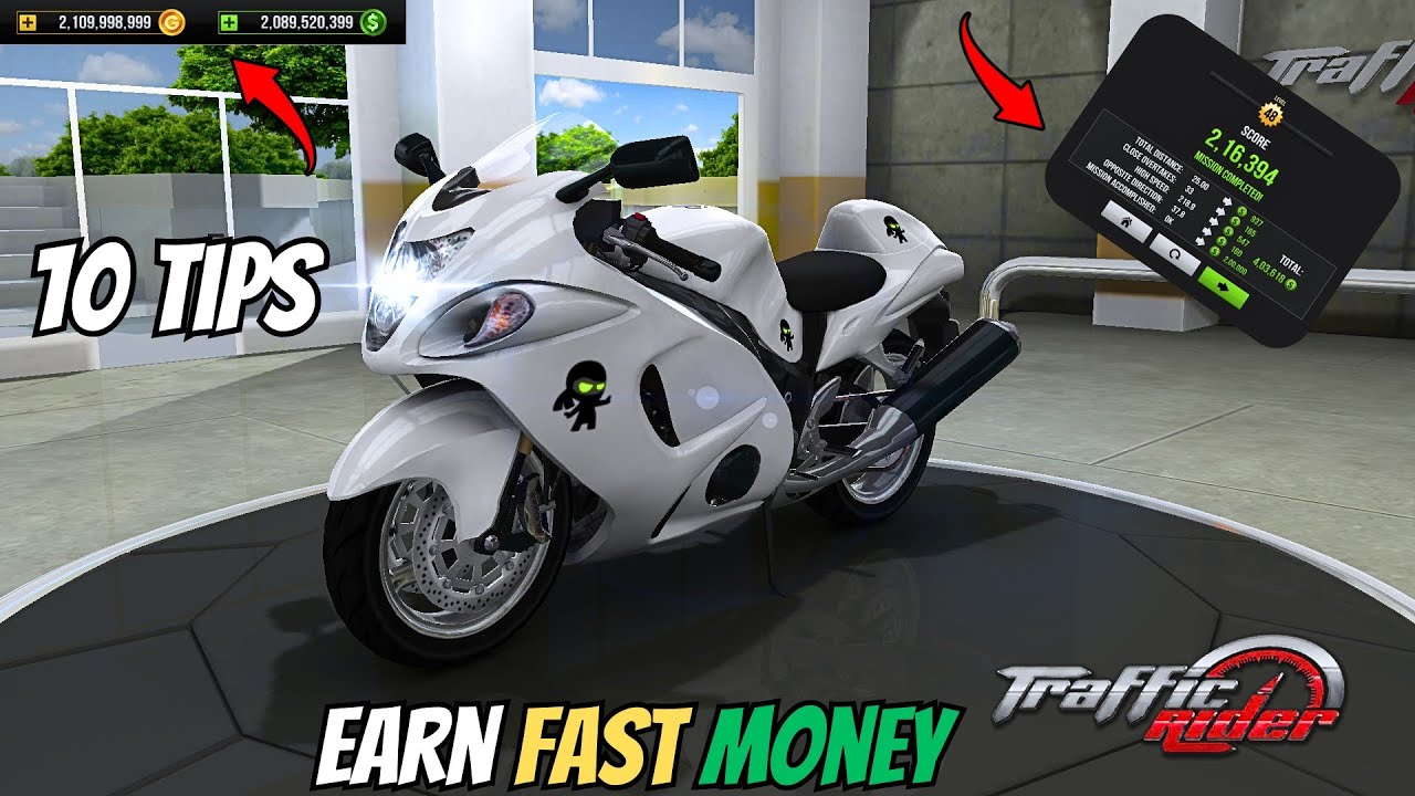 10 советов, как быстро заработать деньги в игре Traffic Rider