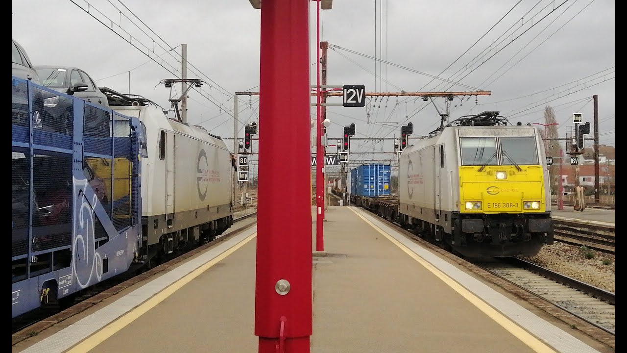 En gare des Aubrais, un autre jour - BB 67400 HLP - X 72500 - Z 22500 en W - Triple BR 186 et Corail