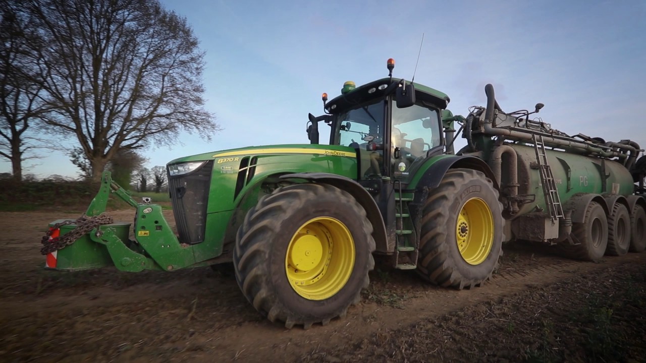 John Deere 8370R I SAMSON PG 25 I Manure Sensing I ETA Guillon Barbot I