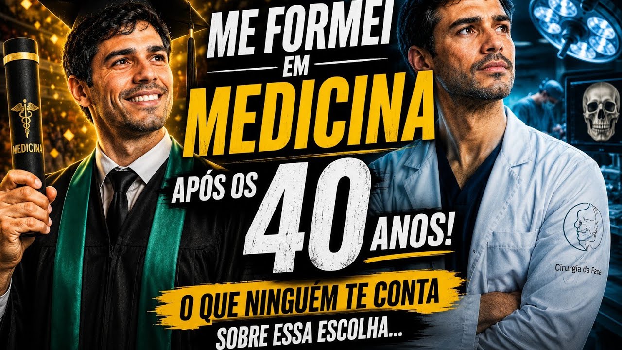 Após um ano de formado em medicina.