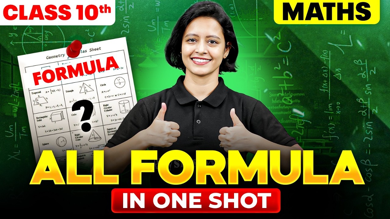 Class 10th 2026 🔥| Maths | All Formulas in One Shot #Maths