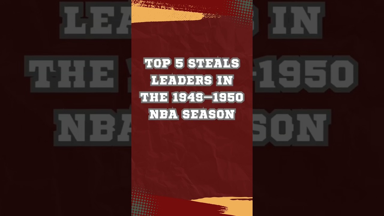 Top 5 Steals Leaders in 1949-1950 NBA Season #nba #basketball #nbalegend #shorts