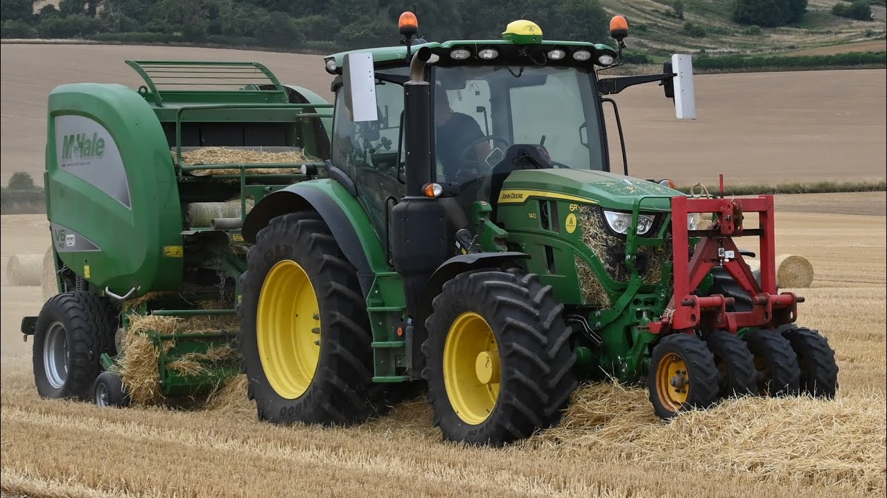 Harvest 2025 - Baling Straw with John Deere 6R 140 & McHale