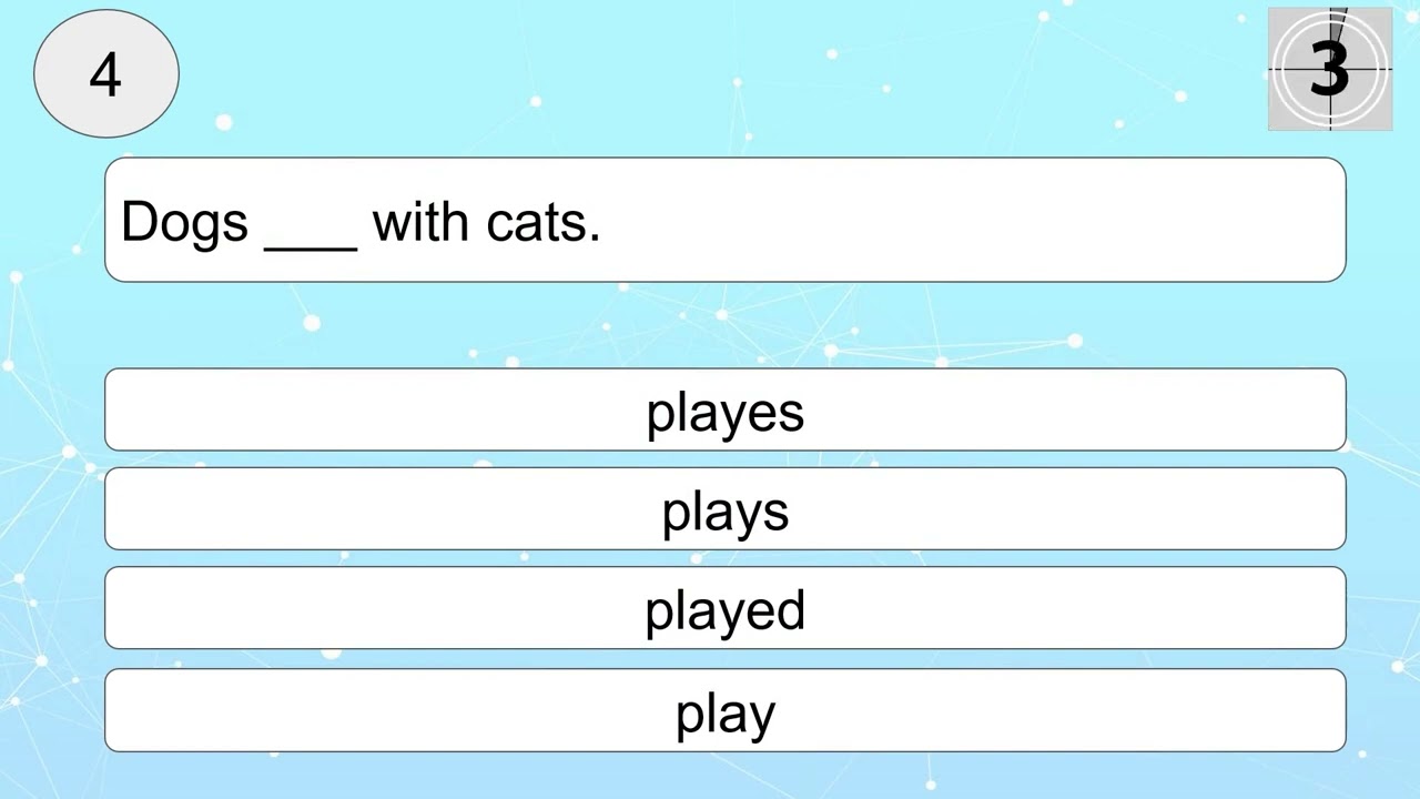TENSES / CORRECT FORM OF VERB - Test your English Grammar