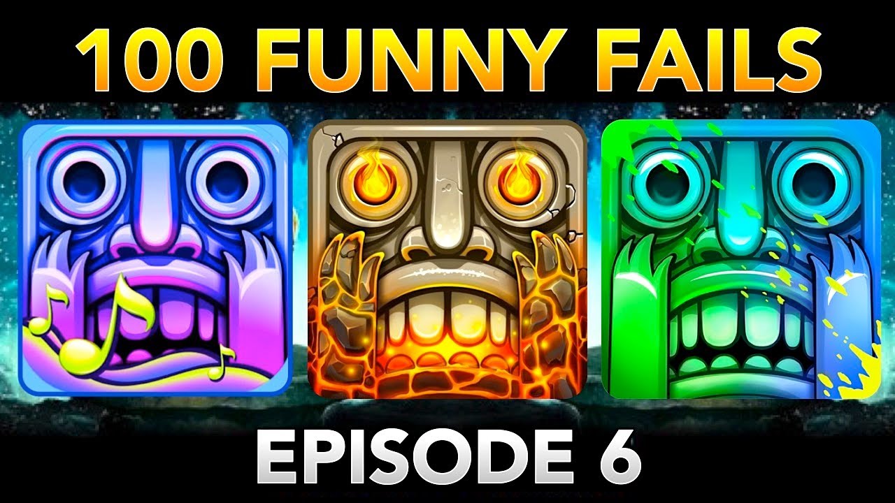 Temple Run 2 100 FUNNY FAILS (Episode 6) | Great Wall of China, Volcano Island, Moon Summit