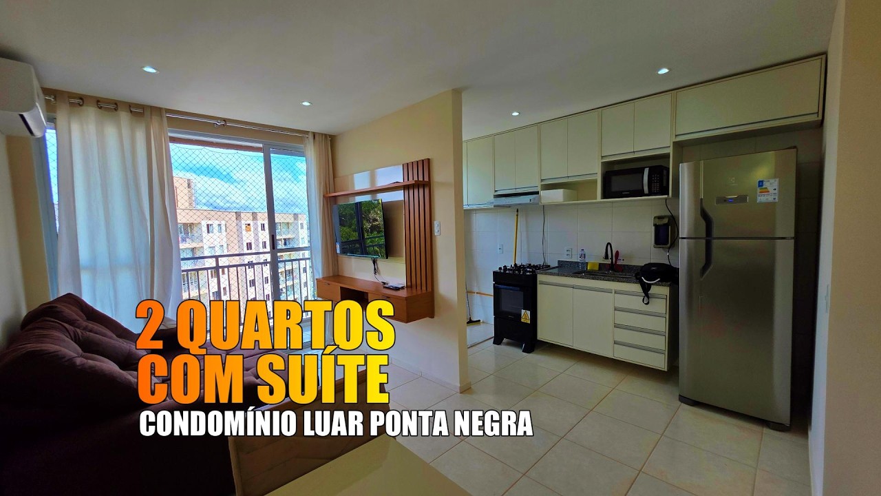 Luar Ponta Negra, apartamento 2 quartos sendo 1 suíte, 45m², LOCAÇÃO NA PONTA NEGRA MOBILIADA