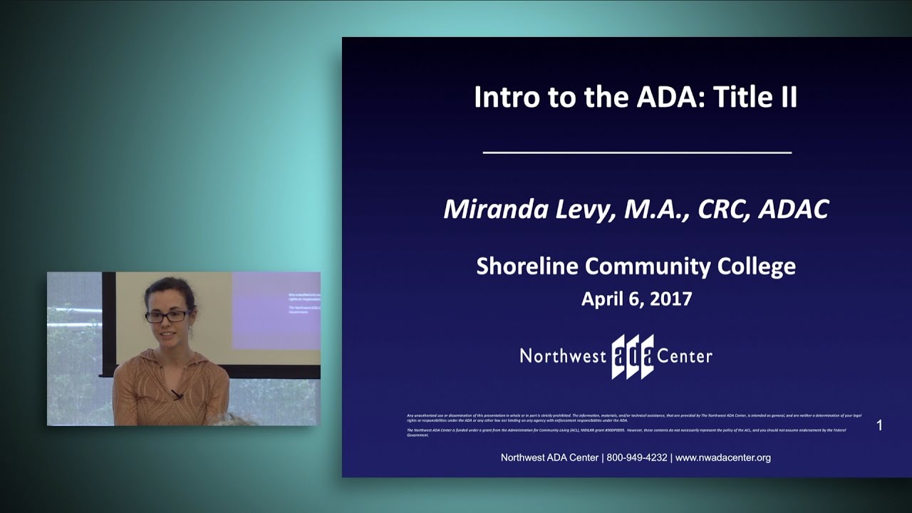 Intro to the ADA: Title II