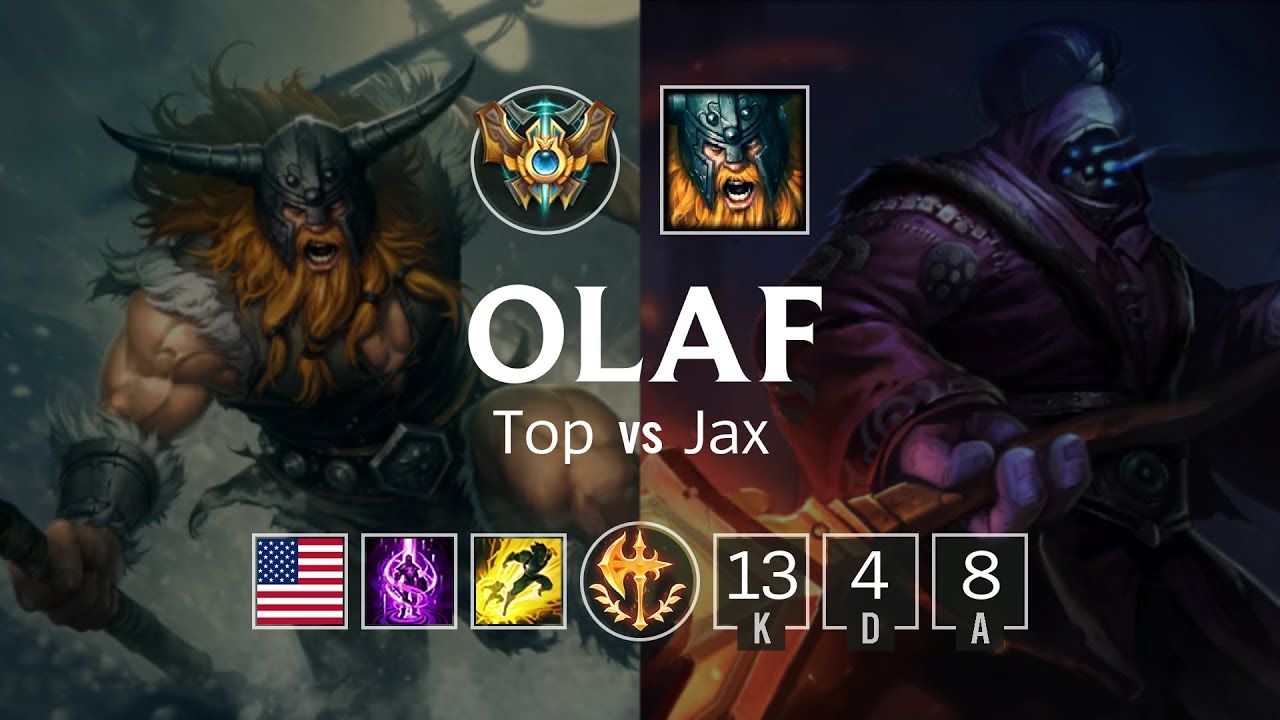 Olaf Top vs Jax - NA Challenger Patch 8.21