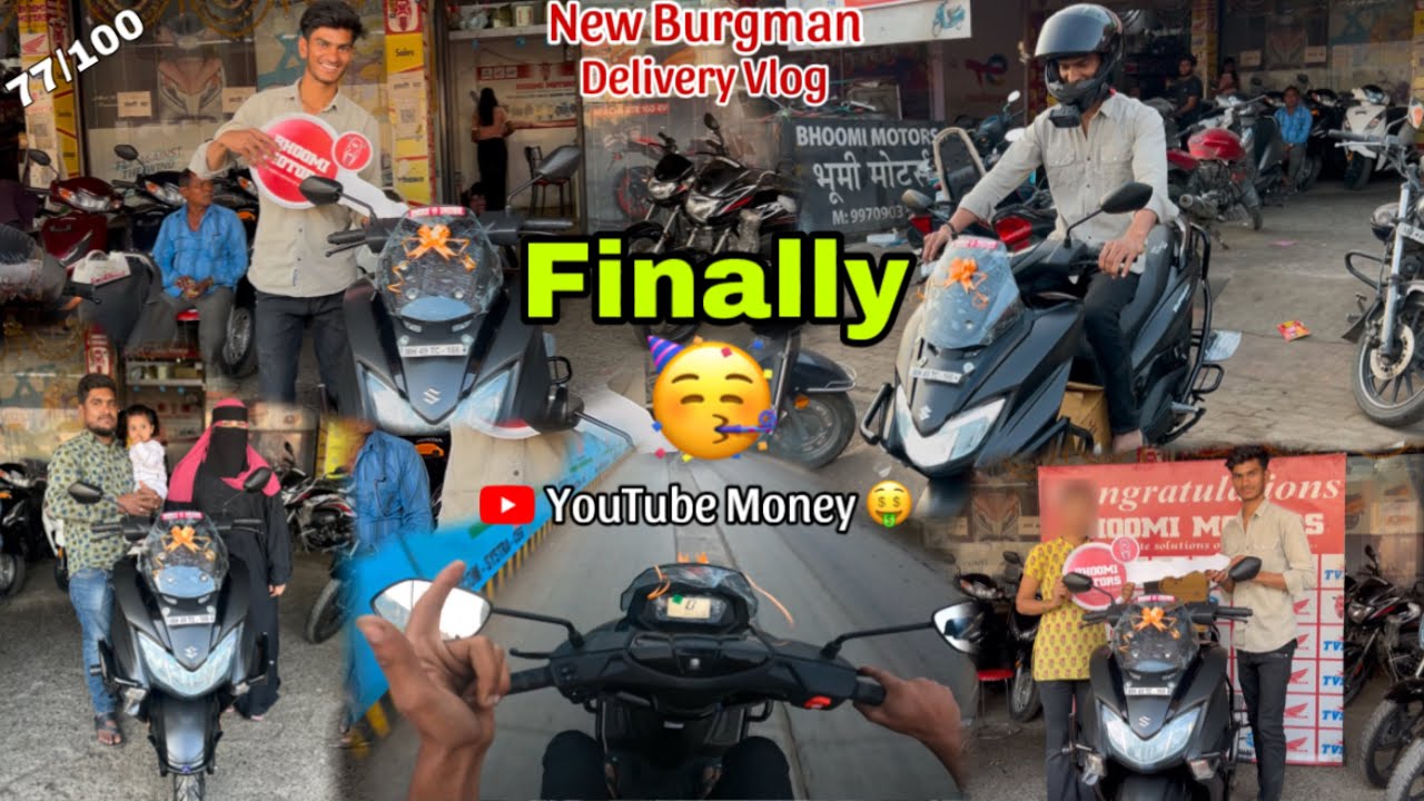 Taking Delivery Of My New Suzuki Burgman🥳Own Money😍🤑