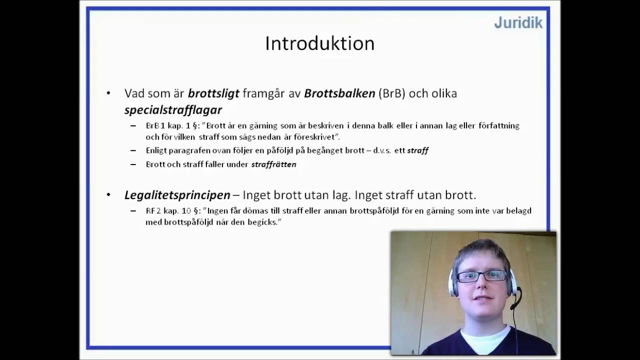 Privatjuridik - Brott och straff - Del 1 - Introduktion
