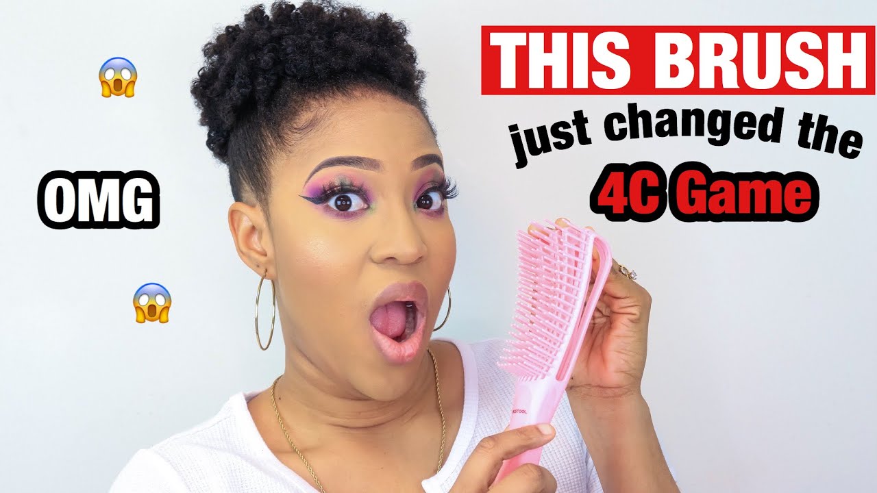 THIS BRUSH IS A MUST HAVE | EZ Detangler Brush On Type 4C Hair