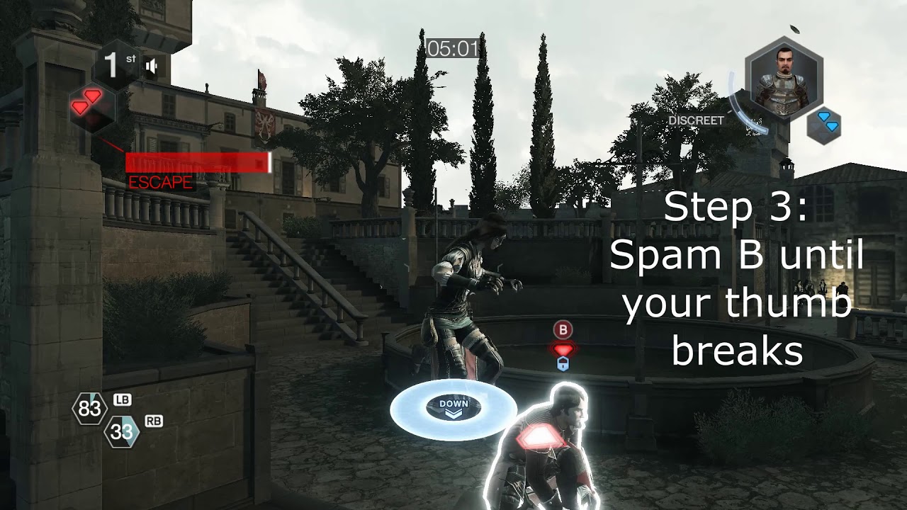 Assassins's Creed Brotherhood-Reverse drop stun tutorial